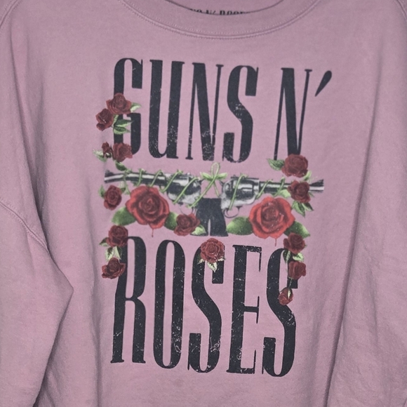 Guns N' Roses Graphic Print Rock Band Pullover Sweatshirt - Picture 3 of 4